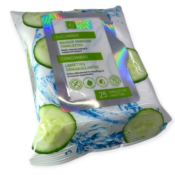 NWT Global Beauty Care CUCUMBER Makeup Remover Towelettes - 25 qty - Picture 1 of 3